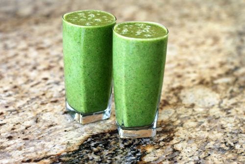 Minty Green Apple Green Smoothie from sweettreatsmore.com
